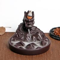 Backflow Incense Burner, Porcelain, half handmade, for home and office & durable, more colors for choice, 115x130x80mm, Sold By PC