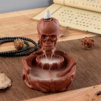 Backflow Incense Burner Porcelain Skull handmade for home and office & durable Sold By PC