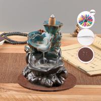 Backflow Incense Burner, Porcelain, handmade, for home and office & durable, 93x108x108mm, Sold By PC