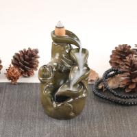 Backflow Incense Burner, Porcelain, handmade, for home and office & durable, more colors for choice, 60x70x110mm, Sold By PC