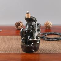 Backflow Incense Burner, Porcelain, handmade, for home and office & durable, 60x70x110mm, Sold By PC