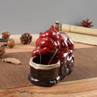 Backflow Incense Burner, Porcelain, handmade, for home and office & durable, 70x125x100mm, Sold By PC