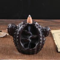 Backflow Incense Burner Porcelain Opuntia Stricta handmade for home and office & durable Sold By PC
