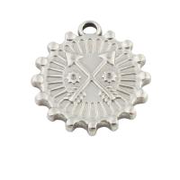 304 Stainless Steel Pendant, fashion jewelry & for woman, original color, 22.50x20.50x2.50mm, Hole:Approx 2mm, Sold By PC