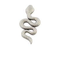 304 rostfritt stål hängande komponent, Snake, mode smycken & Unisex, ursprungliga färgen, 32x14.50x2mm, Säljs av PC