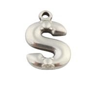 304 Stainless Steel Pendant Letter S fashion jewelry & Unisex original color Approx 1.5mm Sold By PC