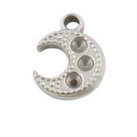304 Stainless Steel Pendant Moon fashion jewelry & Unisex original color Approx 2mm Sold By PC