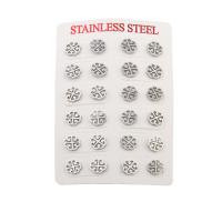 304 Stainless Steel Stud Earring Set, fashion jewelry & for woman, original color, 10x10x13mm, 12Pairs/Lot, Sold By Lot