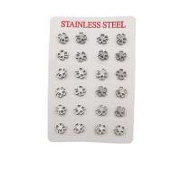 304 Stainless Steel Stud Earring Set Four Leaf Clover fashion jewelry & for woman original color Sold By Lot