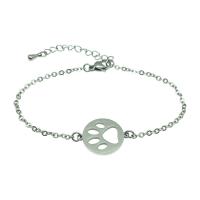 Stainless Steel Jewelry Bracelet, 304 Stainless Steel, with 4.5cm extender chain, Claw, polished, fashion jewelry & Unisex, original color, 16x1.60mm, Length:Approx 17 cm, Sold By PC
