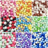 Opaque Acrylic Beads Round DIY Sold By Bag