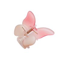 Hair Claw Clips, Plastic, Butterfly, fashion jewelry, more colors for choice, 65x55mm, Sold By PC