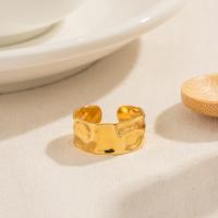 Vinger Ring in edelstaal, 304 roestvrij staal, plated, mode sieraden, gouden, 9.40mm, Binnendiameter:Ca 17.8mm, Verkocht door PC