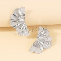 Zinc Alloy Stud Earring Leaf plated fashion jewelry & for woman nickel lead & cadmium free Sold By Pair