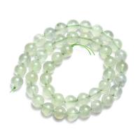 Gemstone Jewelry Beads Natural Prehnite Round polished DIY green Length Approx 38 cm Sold By PC