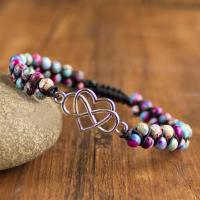 Gemstone Bracelets, Impression Jasper, with Tibetan Style, fashion jewelry & for woman, Sold By PC