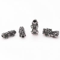 Stainless Steel Beads 304 Stainless Steel Fabulous Wild Beast Vacuum Ion Plating fashion jewelry & DIY black Sold By PC