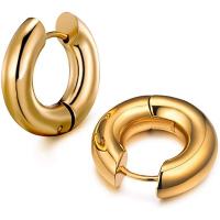 Stainless Steel Huggie Hoop Earring, 304 Stainless Steel, Donut, Galvanic plating, fashion jewelry & for woman, more colors for choice, 20mm, Sold By Pair