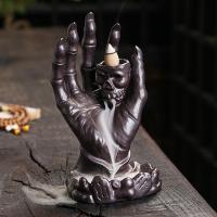 Backflow Incense Burner Porcelain Hand half handmade Halloween Design & for home and office & durable Sold By PC