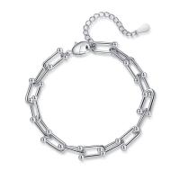 Bracelets en laiton, avec 1.97inch chaînes de rallonge, bijoux de mode & pour femme, protéger l'environnement, sans nickel, plomb et cadmium, 13mm, Vendu par Environ 6.69 pouce brin