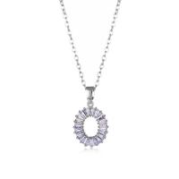 Titanium Steel Necklace fashion jewelry & micro pave cubic zirconia & for woman Sold Per Approx 15.75 Inch Strand