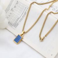 Edelstahl Schmuck Halskette, 304 Edelstahl, plattiert, Modeschmuck & für Frau, goldfarben, frei von Nickel, Blei & Kadmium, Länge:ca. 54 cm, verkauft von PC