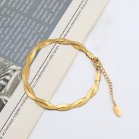 Stainless Steel Jewelry Bracelet 304 Stainless Steel with 5cm extender chain plated Double Layer & fashion jewelry & for woman gold nickel lead & cadmium free Length Approx 16 cm Sold By PC