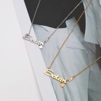 Stainless Steel Jewelry Necklace 304 Stainless Steel with cm extender chain Alphabet Letter plated fashion jewelry & for woman nickel lead & cadmium free Length Approx 40 cm Sold By PC