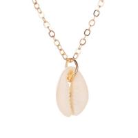 Zinc Alloy Jewelry Necklace with Shell plated for woman Length Approx 57 cm Sold By PC