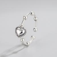 Sterling Silver Κοσμήματα δάχτυλο του δακτυλίου, 925 ασημένιο ασήμι, κοσμήματα μόδας & για τη γυναίκα, νικέλιο, μόλυβδο και κάδμιο ελεύθεροι, 16.5mm, Sold Με PC