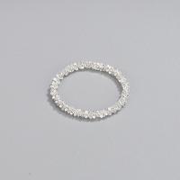 Solidny srebrny pierścień, 925 Srebro, biżuteria moda & różnej wielkości do wyboru & dla kobiety, bez zawartości niklu, ołowiu i kadmu, sprzedane przez PC