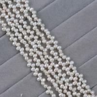Perlas Arroz Freshwater, Perlas cultivadas de agua dulce, Bricolaje, Blanco, 2.8-3.2mm, Vendido para aproximado 36 cm Sarta