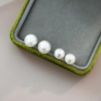 Freshwater Pearl Earrings, fashion jewelry & different size for choice & for woman, white, Sold By Pair
