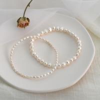 Módní šperky nákotník, Sladkovodní Pearl, různé délky pro volbu & různé styly pro výběr & pro ženy, bílý, 3-4mm,7-8mm, Prodáno By PC