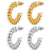 Roestvrij staal Stud Earrings, 304 roestvrij staal, mode sieraden & voor vrouw, meer kleuren voor de keuze, 22.90x23.40mm, Verkocht door pair