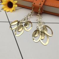 Zinc Alloy Drop Earring plated fashion jewelry & for woman & hollow nickel lead & cadmium free 50-80mm Sold By Pair