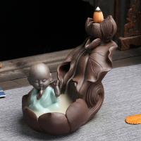 Backflow Incense Burner, Porcelain, handmade, for home and office & durable & different styles for choice, 180x145mm, Sold By PC