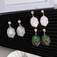 Zinc Alloy Drop Earrings with White Shell & Abalone Shell & Resin plated fashion jewelry & for woman nickel lead & cadmium free Sold By Pair