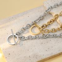 Edelstahl Schmuck Halskette, 304 Edelstahl, plattiert, Modeschmuck & für Frau, keine, frei von Nickel, Blei & Kadmium, Länge:ca. 40 cm, verkauft von PC