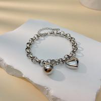 Stainless Steel Jewelry Bracelet 304 Stainless Steel with 45mm extender chain plated fashion jewelry & for woman nickel lead & cadmium free Length Approx 170 mm Sold By PC