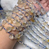 Perles bijoux en pierres gemmes, Topaze, larme, poli, DIY, Jaune, 10x14mm, Vendu par Environ 38-40 cm brin