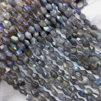 Grânulos de rocha lunar, Selenita, Pepitas, polido, DIY, azul, 8-10mm, vendido para Aprox 38-40 cm Strand