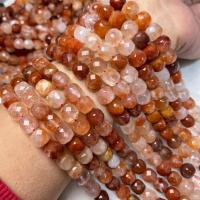 Gemstone Jewelry Beads Red Marble Glue Stone polished DIY Sold Per Approx 38-40 cm Strand