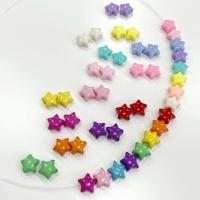 Akryl smycken pärlor, Star, formsprutning, DIY, fler färger för val, 12mm, Ca 1200PC/Bag, Säljs av Bag