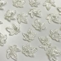 ABS Plastic Pendant Leaf painted DIY white Approx Sold By Bag