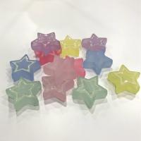 Frosted akryl perler, Stjerne, du kan DIY & emalje, flere farver til valg, 23x8mm, Ca. 100pc'er/Bag, Solgt af Bag