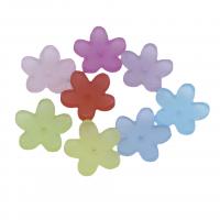 Spacer Beads Jewelry, Acrylic, Flower, DIY & frosted, more colors for choice, 17x15mm, Approx 1100PCs/Bag, Sold By Bag