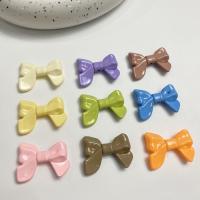 Acrylic Jewelry Beads, Bowknot, stoving varnish, DIY, more colors for choice, 24x32mm, Approx 100PCs/Bag, Sold By Bag