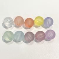 Frosted akryl perler, Runde, du kan DIY, flere farver til valg, 12mm, Ca. 530pc'er/Bag, Solgt af Bag