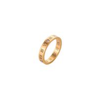 Rhinestone-Edelstahl -Finger-Ring, 304 Edelstahl, plattiert, unisex & verschiedene Größen vorhanden & mit Strass, goldfarben, verkauft von PC